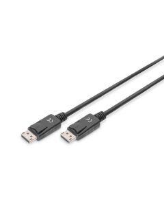 AK-340100-030-S, DisplayPort Anschlusskabel, DP St/St, 3.0m, m/Verriegelung,  Ultra HD 4K, UL, sw