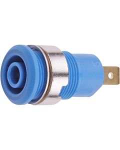SLB4-F, 4mm Sicherheits Buchse blau