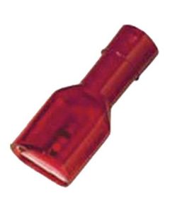 ICIQ168FHVI, VollIsolierte Flachsteckhülse 0,5-1qmm 6,3 x 0,8 rot Messing