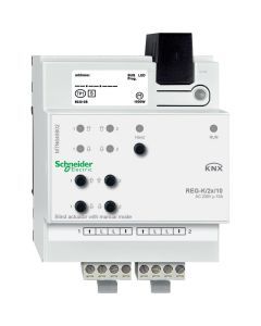 MTN649802, Jalousieaktor REG-K/2x/10 mit Handbetätigung, lichtgrau