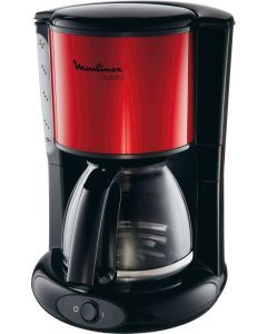 FG360D, Glas-Kaffeemaschine Subito, Metallic-Rot/Schwarz