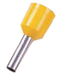 ICIAE612K, Isolierte Aderendhülse für kurzschlußsichere Leitung 6mm ² 12mm Länge verzinnt gelb