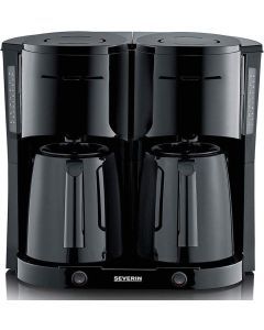 KA9315, Duo-Filterkaffeemaschine,2x ca. 1.000 W, 2 Thermokannen mit Durchbrühdeckel, jeweils bis 8 Tassen, 2 x Schwenkfilter 1 x 4, automatische Abschaltung,