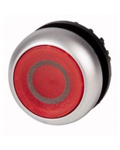 M22-DRL-R-X0, Leuchtdrucktaste, RMQ-Titan, flach, rastend, rot, beschriftet, Frontring Titan