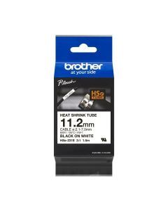 HSE231E, Brother HSe-231E Schrumpfschlauch schwarz auf weiß (11,2 mm)