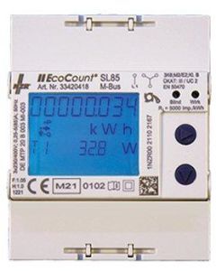 EcoCount SL 85 MID S0 0.25-5(85)A, EcoCount SL 85, MID, S0  0.25-5(85)A, 3x230/400V f. Wirk- + Blindverbrauch, 4-Leiter, 3x230/400, 0,25-5(85)A