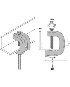 YH-1021 HYH-1021 Schraubklammer für Gewindestang