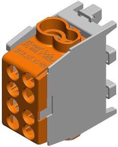 HLAK 25-1/2 M2 braun, minimodulare Hauptleitungs-Abzweigklemme HLAK 25-1/2 M2  braun