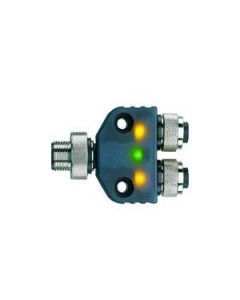 FSM4-2FKM3P3/S89, 2-fach Verteilersysteme, Blockverteiler M12 x 1 mit 3-fach LED, Stecker - 2x Kup