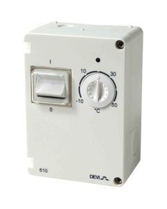 DEVIreg 610, Elektron.Thermostat  AP-Montage, -10°C bis 50°C, IP44
