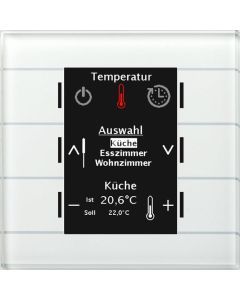 BE-GBZW.01, Glas Bedienzentrale Smart mit Farbdisplay, Weiß