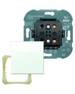 NDIMUNITA350LED140.01, LED-Universaltastdimmer kompatibel 55er Schalterprogramm inkl. Wippe weiß, LED: 3-140W, 10-350W/VA (R, L, C, LED)