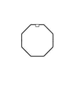 4040-2, Achtkantstahlwelle SW60, verzinkt 2m, Preis per Meter