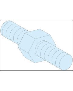 LVS03185, PrismaSeT-P, Abstandshalter, hexagonal,M5,Höhe=9mm,(4Stück)