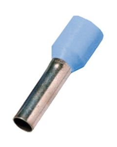 ICIAE0256, Isolierte Aderendhülse DIN 46228 Teil 4, 0,25qmm 6 mm Länge verzinnt hellblau