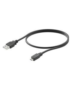 IE-USB-A-MICRO-1.8M, USB-Kabel, USB A, PVC, schwarz