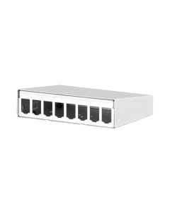 130861-0802-E, Modul AP-Gehäuse 8 Port reinweiß, unbestückt