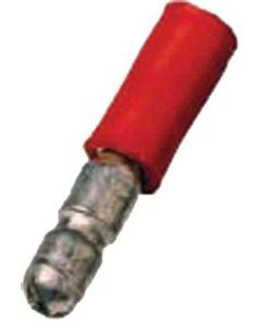 ICIQ1RST, Isolierter Rundstecker 0,5-1qmm Stecker 4mm rot