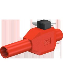 SKLS4, 4mm Sicherheits-Klemmstecker-Adapter rot