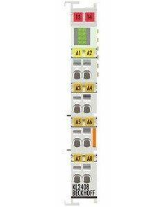 KL2408, 8-Kanal-Digital-Ausgangsklemme 24 V DC, 0,5 A, Summenstrom 3 A, 1-Leitertechnik