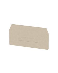 ZAP/TW ZDU16, Trennwand (Klemmen), Abschluss- und Zwischenplatte, 82.2 mm x 43.4 mm, dunkelbeige