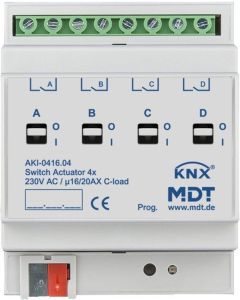 AKI-0416.04 Schaltaktor 4-fach, 4TE, REG, 16/20 A, 2