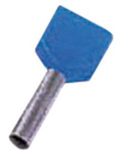 ICIAE1614Z, Isolierte Zwillingsaderendhülse 2 x 16qmm 14 mm Länge verzinnt blau