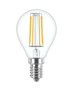 CorePro LEDLusterND4.3-40W E14 827P45CLG, CorePro GLASS LED Kerzen- und Tropfenformlampen - LED-lamp/Multi-LED - Energieeffizienzklasse: F - Ähnlichste Farbtemperatur (Nom): 2700 K