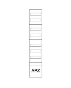 ZSD-V19/APZ, Verteilerfeld, 9-reihig, H=1350mm, inkl. abgeschottetem und plombierbarem Raum für APZ unten (300mm)
