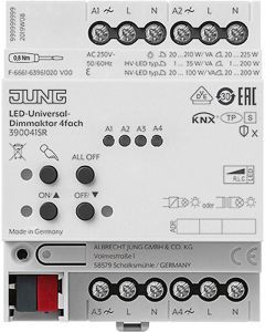 39004 1S R, KNX LED-Universal-Dimmaktor, 4fach, AC 110 ... 230 V ~, 50/60 Hz, 4 TE, Secure