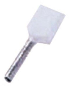 ICIAE058Z, Isolierte Zwillingsaderendhülse 2 x 0,5qmm 8 mm Länge verzinnt weiß