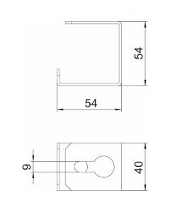 BSKM-BD 0711 FS, Installationsbügel für Deckenmontage 70x110, St, FS