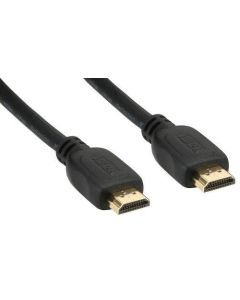 5809002010, HDMI Highspeed mit Ethernet, Stecker/Stecker, Typ A, 19-Pin, schwarz mit vergoldeten Kontakten und 3-fach Schirmung für beste Bildqualität, Unterstüzt