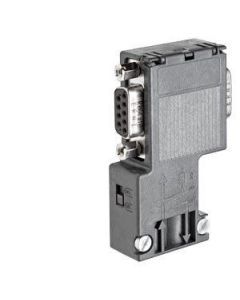 6ES7972-0BB12-0XA0, Anschlussstecker f. PROFIBUS-12MBit/S 90Grad Kabelabgang, (BxHxT): 15,8x54x34mm