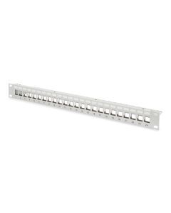 DN-91410, DIGITUS Modulares Patch Panel, geschirmt 24-Port, blank, 1HE, Rack Mount Farbe Grau RAL 7035