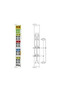 KL 1104, 4-Kanal-Digital-Eingangsklemme 24 V DC, Filter 3,0 ms,2 Eingänge 3-Leitertechnik, 2 Eingänge 1-Leitertechnik