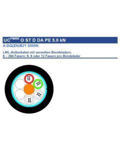 A-DQ(ZN)B2Y 2x12E9/125 5000N, A-DQ(ZN)B2Y 2x12E9/125 5000N, Fca LWL Aussenkabel mit 24 Fasern OS2 single mode