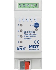 BE-04000.02, Binäreingang 4-fach, 2TE, REG, Ausführung potentialfrei