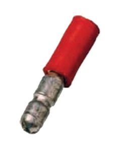 ICIQ1RST, Isolierter Rundstecker 0,5-1qmm Stecker 4mm rot