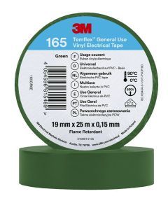 Temflex™165 19x25Green, 3M™ Temflex™ Vinyl-Isolierband 165, Grün, 19 mm x 25 m