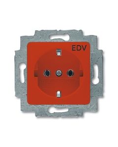 20 EUC/DV-217-101, SCHUKO® Steckdosen-Einsatz mit Aufdruck EDV